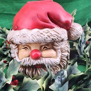 Vintage 90's Santa Clause Porcelain Coin Bank